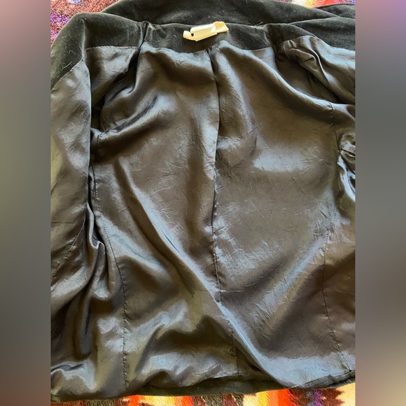VTG. Kaki Roberts Velvet Blazer Style Jacket! 100% Cotton. Size 11. Pockets! - Picture 5 of 12